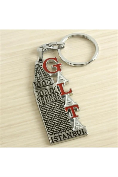 İstanbul Galata Yazılı Metal Anahtarlık