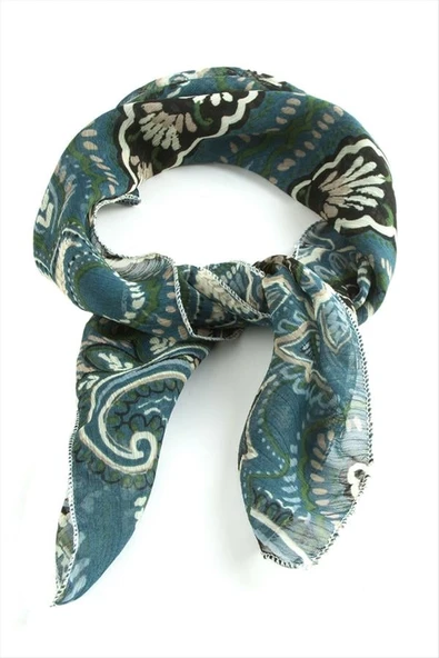 Karışık Desenli Şifon Fular 50 cm - 5