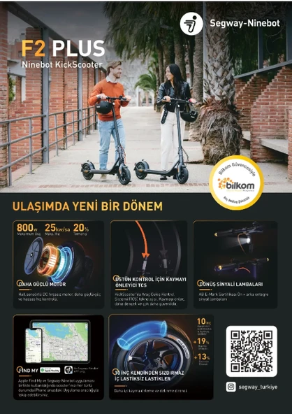 Segway Ninebot Kickscooter F2 Plus 800 W Elektrikli Scooter - 2