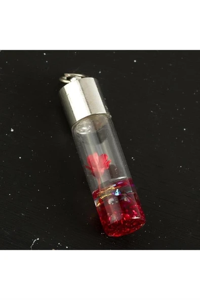 Çiçek Fanus Kolye Ucu 4  cm - 2