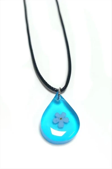 Unutma Beni Çiçeği Damla Epoksi Kolye