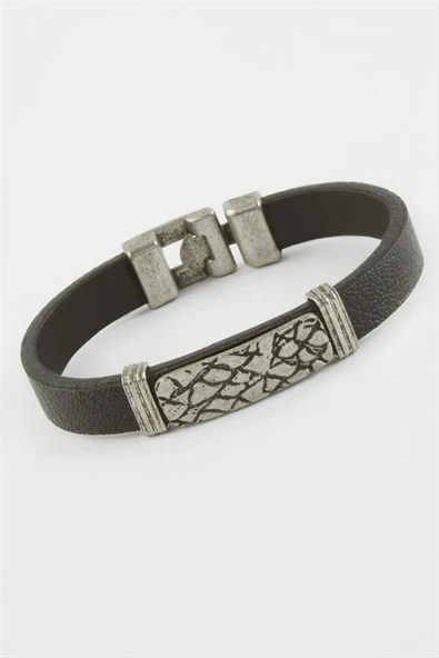 Zemin Desenli Suni Deri Bileklik