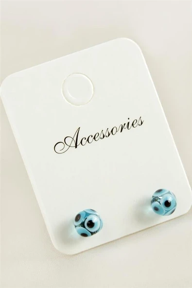 Nazar Top Cam Küpe - 2