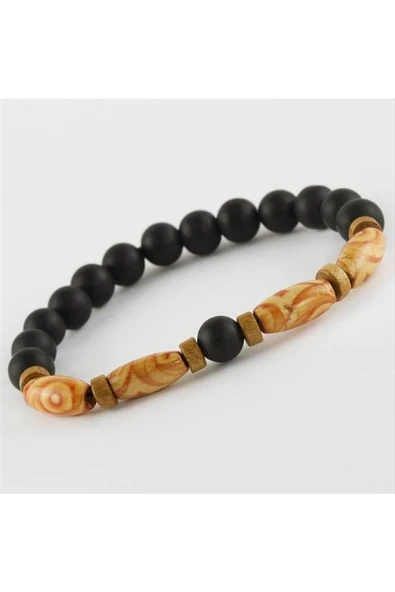 Onix Ahşap Trend Yeni Sezon Doğaltaşlı Bileklik