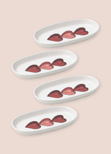 The Mia Luv Oval Servis 4lü 21 cm - Resim 2