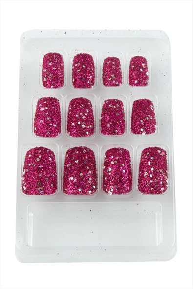 Simli Renkli Takma Tırnak - 2