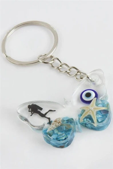 Kelebek Epoksi Anahtarlık