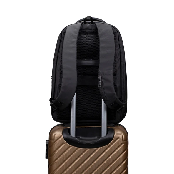 Classone GA-0010 Guntlet V1 Sert Kabuk Serisi 15.6 inch Uyumlu WTX Pro Su Geçirmez Kumaş Laptop Çantası  Siyah - Resim 6