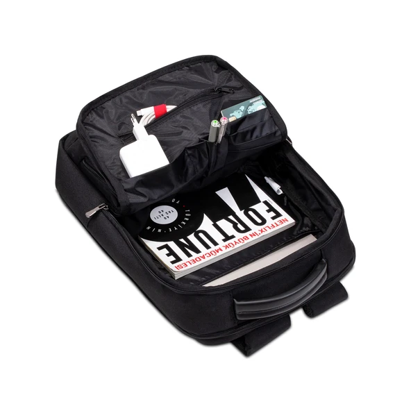Classone BP-BS100 Business VIP B1 - Serisi 15.6' WTX Pro Su Geçirmez Kumaş Laptop Sırt Çantası-Siyah - Resim 8