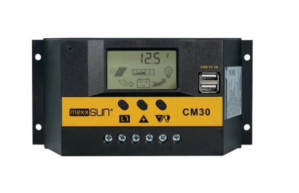 Mexxsun - İnges 30 amper pwm şarj kontrol cihazı - 12/24 volt - şarj kesici regülatörü ürün görseli 1