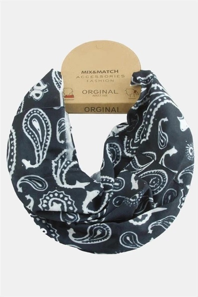 Çini Desenli Bandana Boyunluk