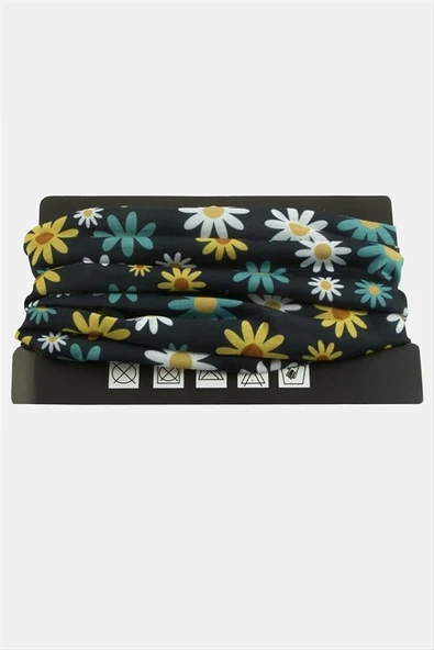 Papatya Desenli Baff Boyunluk