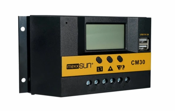 Mexxsun - İnges 30 amper pwm şarj kontrol cihazı - 12/24 volt - şarj kesici regülatörü - Resim 3