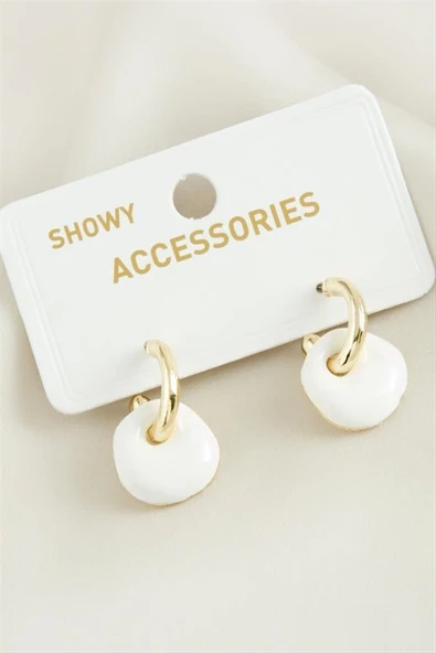 Yuvarlak Trend Mineli Küpe