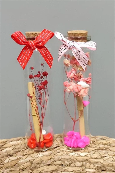 Çiçekli Dilek Şişesi