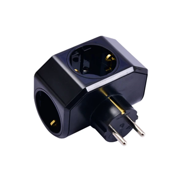 SİYAH YONCA PLUS 3LÜ TOPRAKLI PRİZ FİŞ 04-ZM (5284) ürün görseli