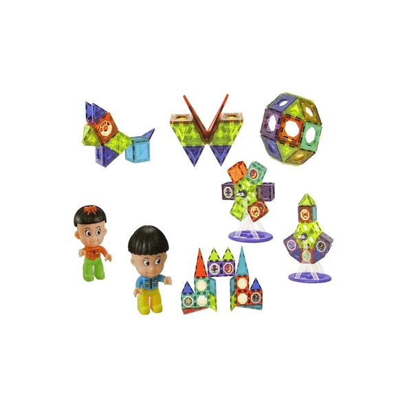 Magic Magnetic Blocks 71 Parça Manyetik Oyuncak Bloklar Seti - Resim 4