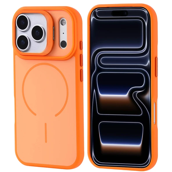 iPhone 17 Pro Kılıf M-safe Şarj Özellikli Kamera Standlı Notron Kılıf - Resim 4