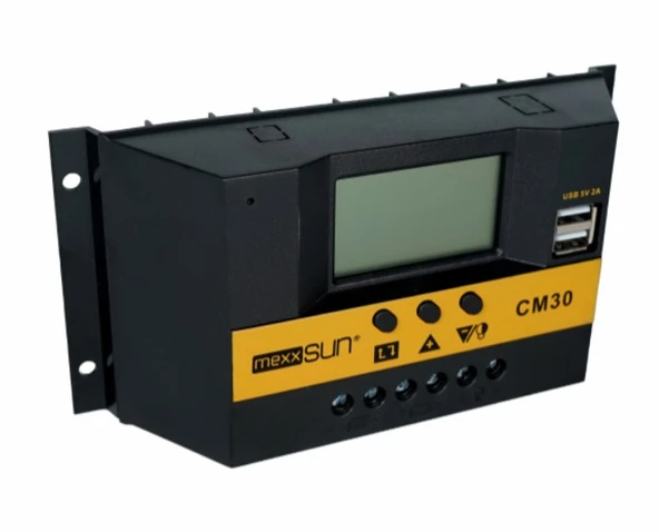 Mexxsun - İnges 30 amper pwm şarj kontrol cihazı - 12/24 volt - şarj kesici regülatörü - Resim 6