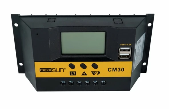 Mexxsun - İnges 30 amper pwm şarj kontrol cihazı - 12/24 volt - şarj kesici regülatörü - Resim 4