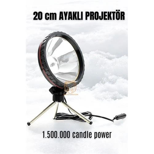 ModaCar 3 Ayaklı El Projektörü 360 Derece Avcı Projektörü Tekne Projektör ürün görseli 1