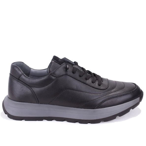 Dagoster DMA08-515 Siyah Ortopedik Günlük Erkek Deri Ayakkabı - Resim 2