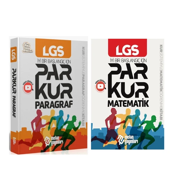 Metin Yayınları 8. Sınıf LGS Parkur Matematik ve Paragraf Soru Bankası Seti 2 Kitap ürün görseli