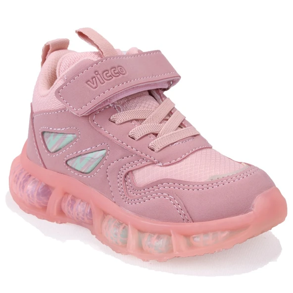 Vicco Willow 946P23K380 Pudra Ortopedik Günlük Işıklı Kız Çocuk Spor Bot - Resim 2