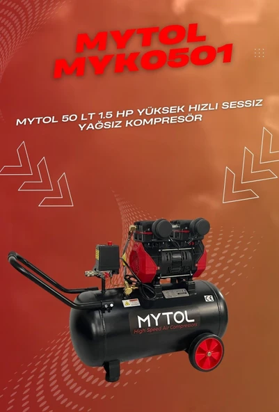 Mytol My0501 50l 1.5hp Sessiz Yüksek Hızlı Kompresör ürün görseli 1