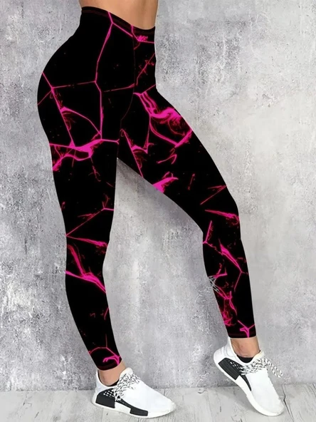 Lucky Life Kadın Yüksek Bel Renk Detaylı Dalgıç Tayt - Resim 3