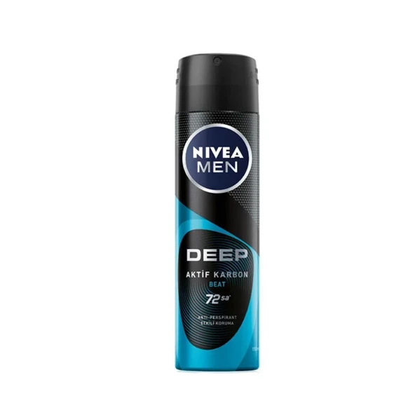 Nivea Men Deep Aktif Karbon Deodorant 150 ml ürün görseli