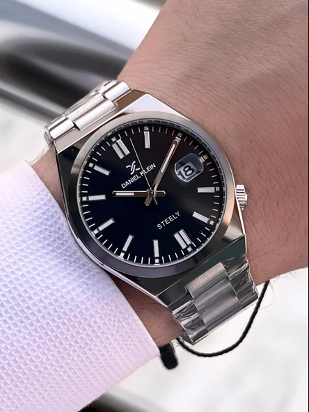 Daniel Klein İtalyan Tasarım Bileklik Hediyeli 2 Yıl Garantili 3 Atm Erkek Kol Saati ES.13861-12 - Resim 3