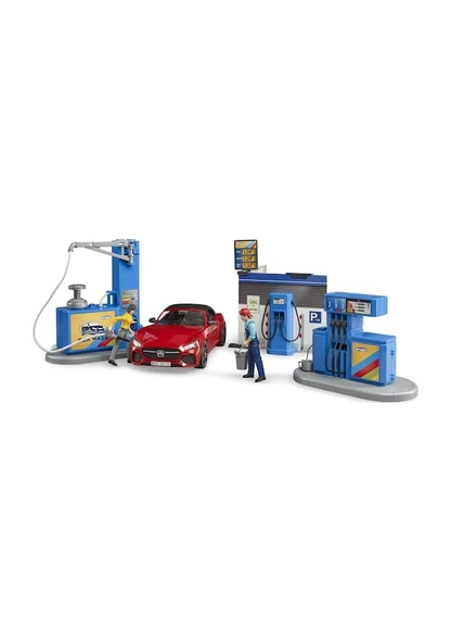 Bruder Benzin İstasyonu ve Oto Yıkama BR62111 Lisanslı Ürün ürün görseli 1
