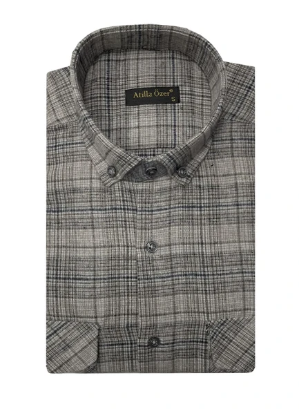 Atilla Özer Kışlık Kaşmir Erkek Gömlek - 7463 - Resim 4