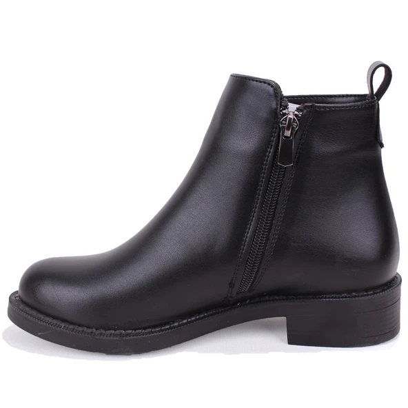 Dagoster DZA07-1062770 Siyah Günlük Düz Topuk Kadın Bot - Resim 3
