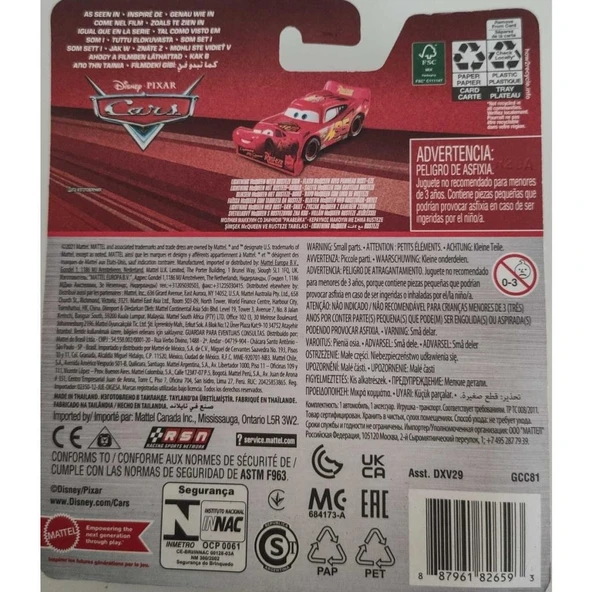 Cars 3 Tekli Karakter Araçlar DXV29 GCC81 Mcqueen With Rusteze - Resim 3