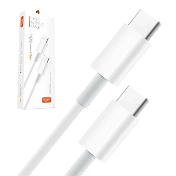 Powerway Pd60 Type-c To Type-c 60w 1 Metre Hızlı Şarj Ve Data Kablosu ürün görseli