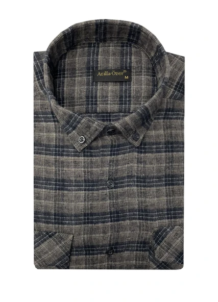 Atilla Özer Kışlık Kaşmir Erkek Gömlek - 7463 - Resim 8