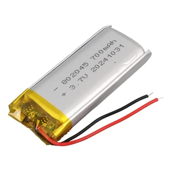 Powermaster 802045 3.7v 700mah Lityum Polimer (li-po) Batarya Ciklet Pil - Resim 2