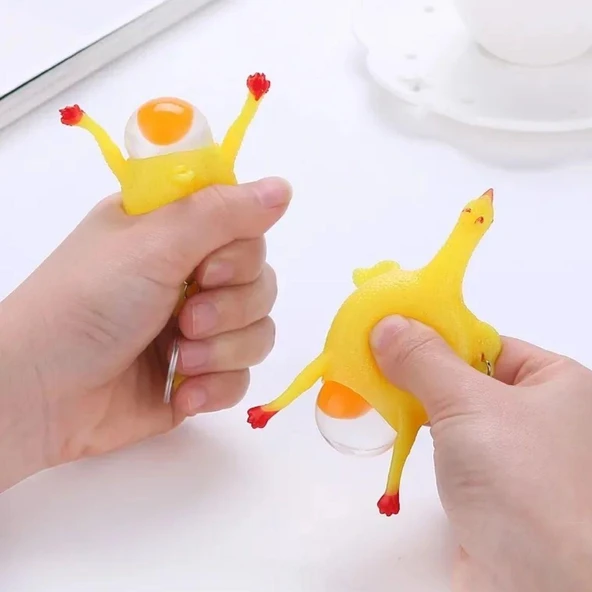 Yumurtlayan Eğlenceli Tavuk Anahtarlık (5361) - Resim 4