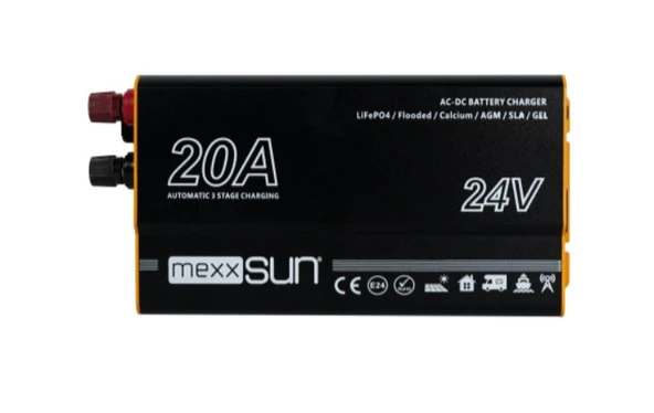 INGES - MEXXSUN AC - DC AKÜ ŞARJ CİHAZI 24 VOLT 20 AMPER JEL - LİTYUM - AGM - STD ürün görseli
