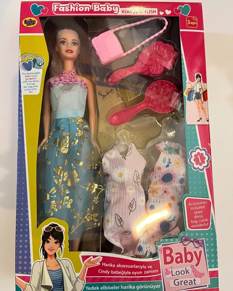 Anlily Oyuncak Bebek 2 Yedek Elbiseli 30 Cm Model Bebek M ürün görseli