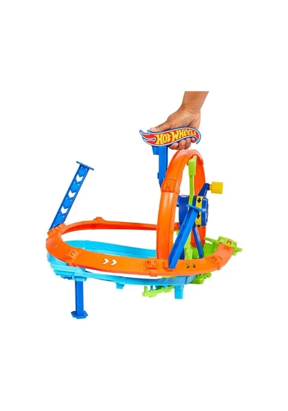 Hot Wheels Hızlı Fırlatma ve Döngü Parkuru JBX65 Lisanslı Ürün - Resim 4