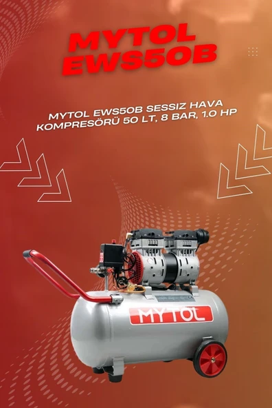 Mytol EWS50B 1.0 Hp 50 L Sessiz Hava Kompresör ürün görseli 1