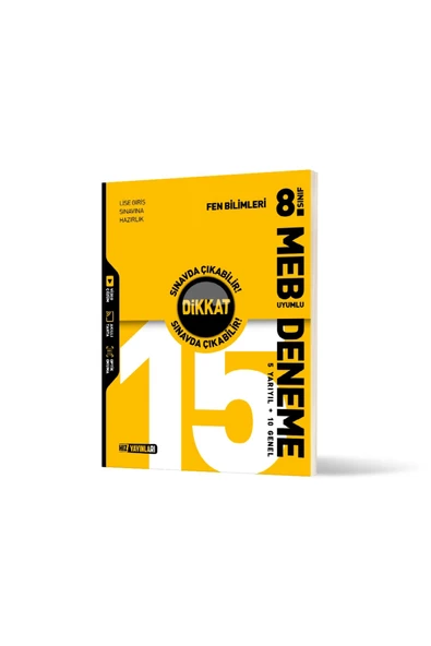 Hız 8. Sınıf 15 Li Fen Bilimleri Deneme ürün görseli