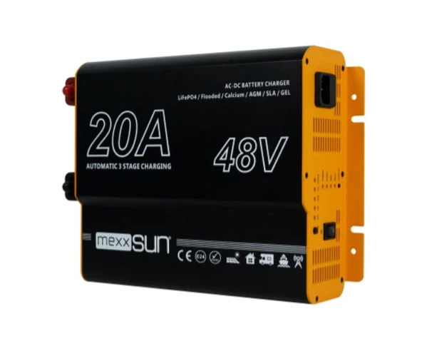 Mexxsun - İnges 48 Volt 20 Amper Akü Şarj Cihazı Karavan,Yat,Kamp,Ev - Redresör - Resim 5
