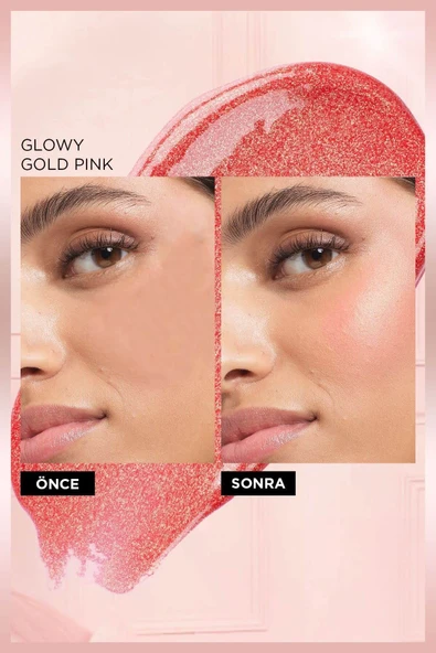 L'Oreal Paris Lumi Blush Likit Allık - 625 Glowy Gold Pink - Resim 3