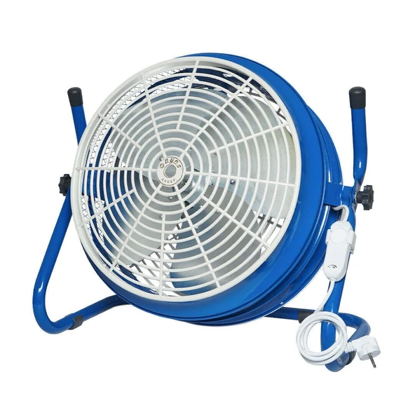 Ayas AKREP Retro Yer Tipi Sanayi Vantilatörü - Mavi - Resim 2