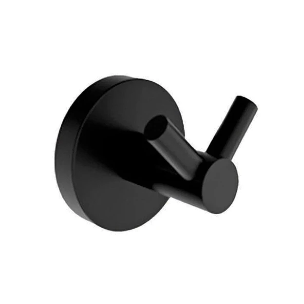 Askılık Vidalı Paslanmaz Metal Duvar Askısı Banyo ve Mutfak İçin Modern Tasarım Siyah 3 Adet - Resim 5