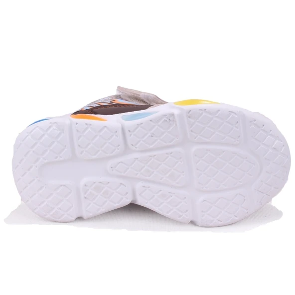 Vicco David 946P25K420 Bej Ortopedik Günlük Işıklı Erkek Çocuk Spor Bot - Resim 4